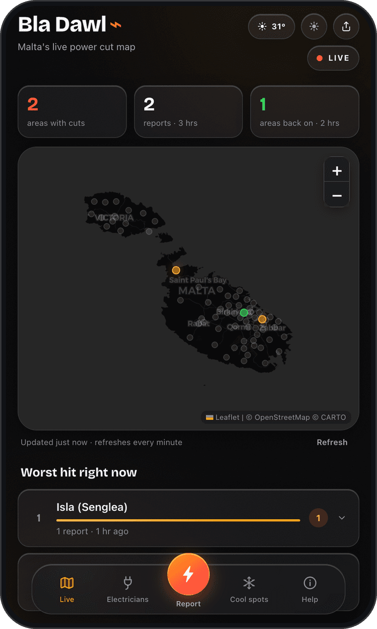 Case Study: How an AI Development Sprint Shipped a Live App for Malta in One Evening product screenshot