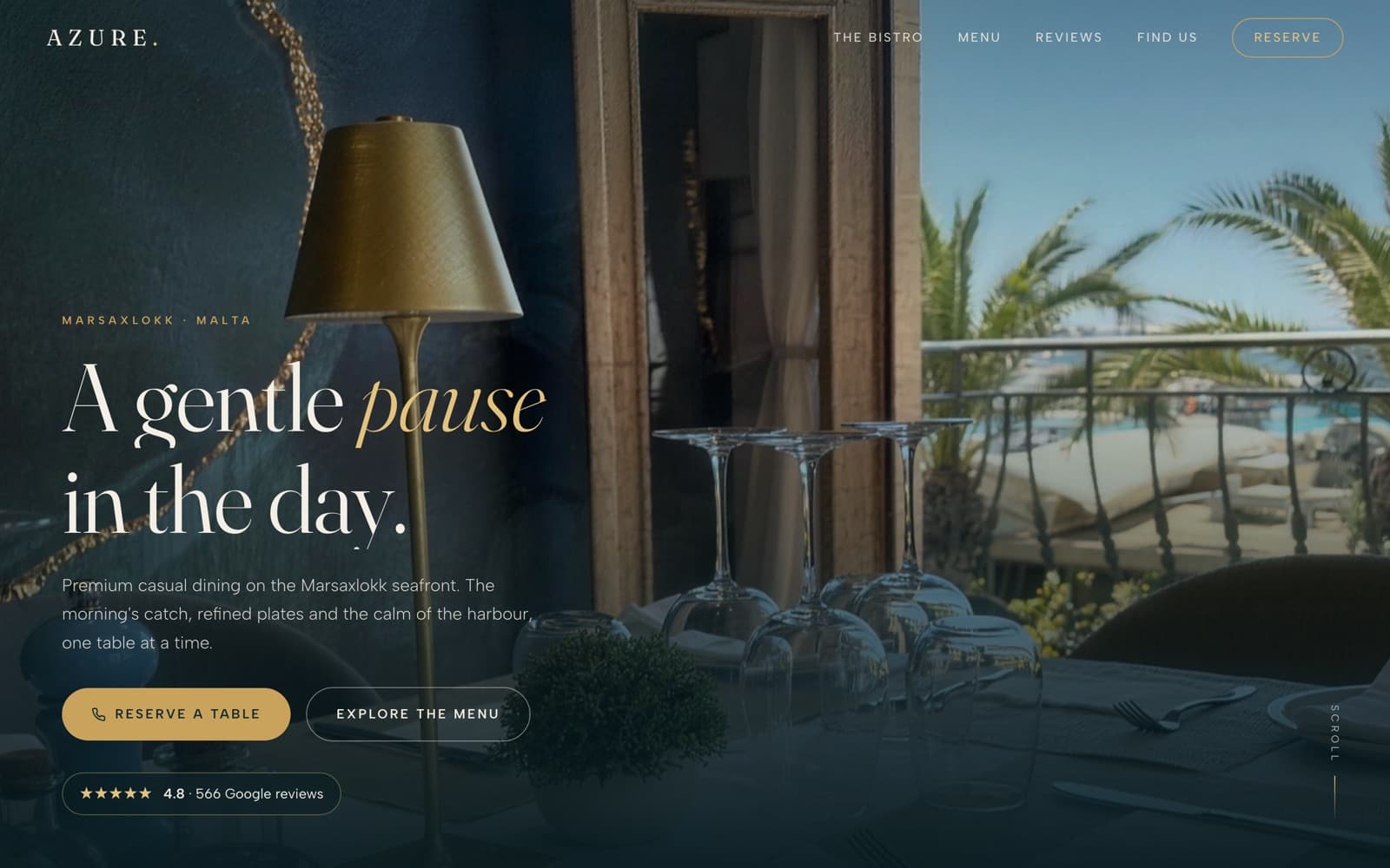 Azure concept website by Soluxe